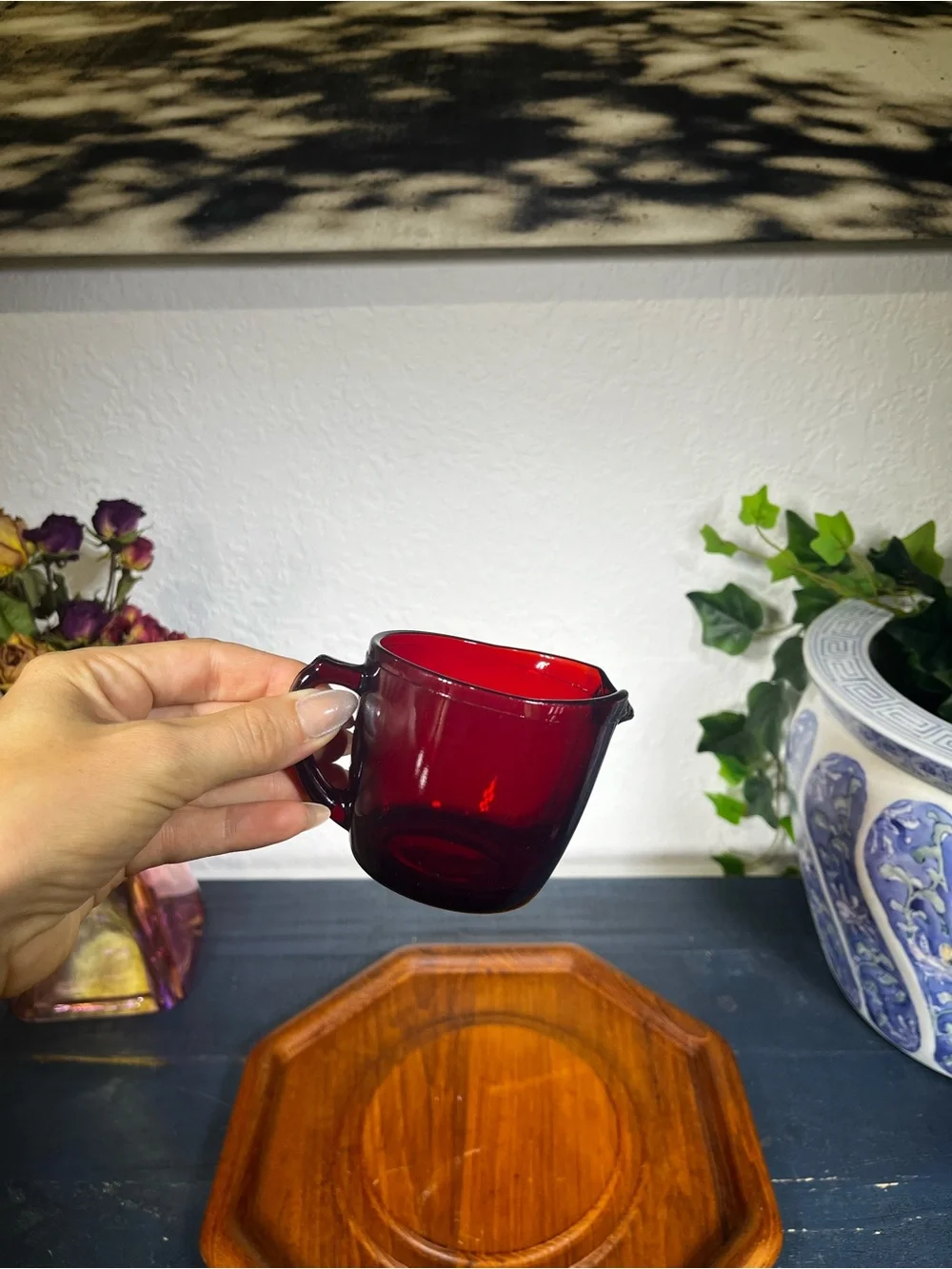Vintage Anchor Hocking Royal Ruby Red Glass Cream Replacement